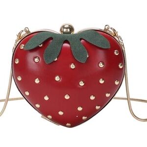 New! Wild Strawberry Gold Hardware Bag
